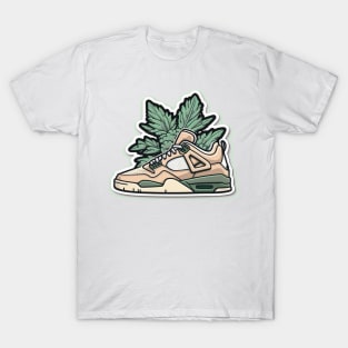 Beige Orange Green Sneakers: Step into Sustainable Style T-Shirt